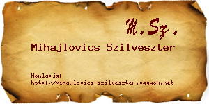 Mihajlovics Szilveszter névjegykártya